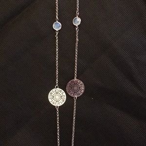 NWT Rose gold colored necklace and earring set